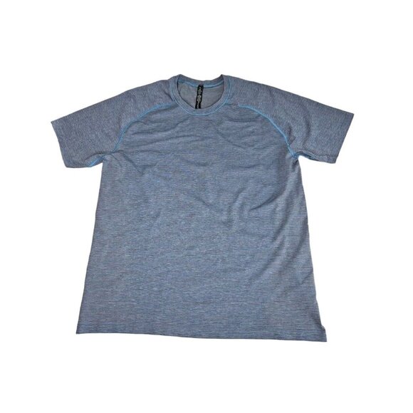 Lululemon Live In Practice Athletic Shirt Short Sleeve T-Shirt Blue Men's XL EUC - Picture 1 of 13